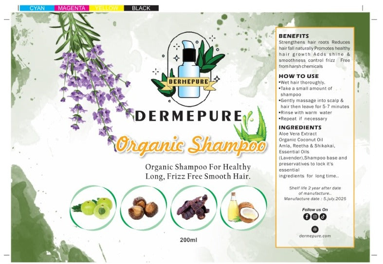 DermePure organic shampoo for thick,long and shiny hair | Regrow your hair.
